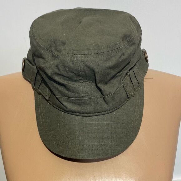Bio-World Merchandising Men's Olive Green Side Button Tab Cadet Hat One Size - Picture 1 of 11